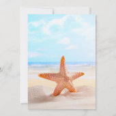 熱帯モダンヒトデ夏ブライダルシャワー 招待状 (裏面)