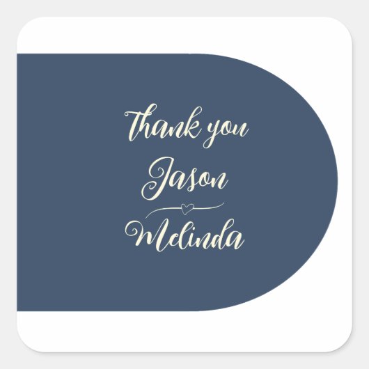 熱帯モダンビーチ沿岸結婚部 スクエアシール (正面)