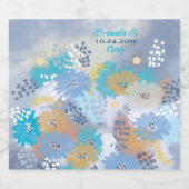 熱帯モダンビーチ沿岸結婚部 スパークリングワインラベル (シングルラベル)