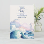 熱帯モダンビーチ海ブライダルシャワー 招待状 (スタンド正面)