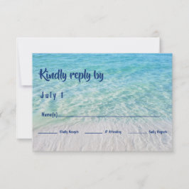 熱帯モダンビーチ海披露宴RSVP 出欠カード