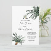 熱帯モダンビーチ海結婚式招待状 招待状 (スタンド正面)