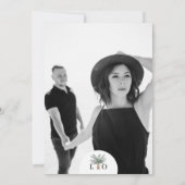 熱帯モダンビーチ海結婚式招待状 招待状 (裏面)