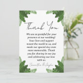 熱帯モダンビーチ結婚式サンキューカード サンキューカード (スタンド正面)