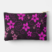 熱帯モダンピンクフローラカスタムバッグ アクセサリーポーチ (裏面)