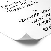 熱帯モダンフローラアルファベット座席表 ポスター (角)