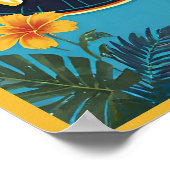 熱帯モダンフローラグッドビベス陽性 ポスター (角)