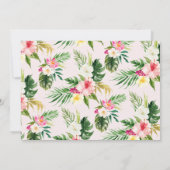 熱帯モダンフローラフォトスイート16誕生日 招待状 (裏面)