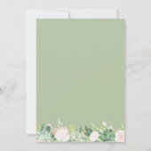 熱帯モダンフローラリハーサルディナー 招待状 (裏面)