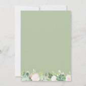 熱帯モダンフローラレッツパーティー 招待状 (裏面)