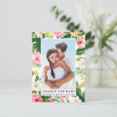 熱帯モダンフローラ写真の日付の変更 ポストカード (スタンド正面)