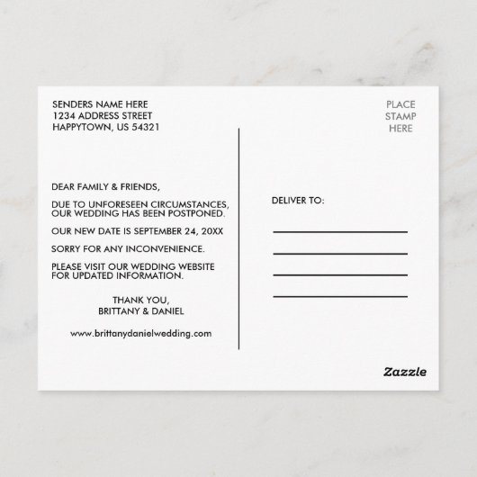 熱帯モダンフローラ写真の日付の変更 ポストカード (裏面)