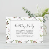 熱帯モダンフローラ夏大人の誕生日パーティー 招待状 (スタンド正面)