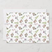 熱帯モダンフローラ夏大人の誕生日パーティー 招待状 (裏面)