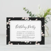 熱帯モダンフローラ夏大人の誕生日パーティー 招待状 (スタンド正面)