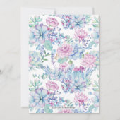 熱帯モダンフローラ夏大人の誕生日パーティー 招待状 (裏面)