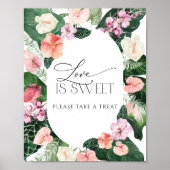 熱帯モダンフローラ愛は甘い好意のサインである ポスター (正面)