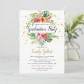 熱帯モダンフローラ観葉卒業パーティー 招待状 (スタンド正面)