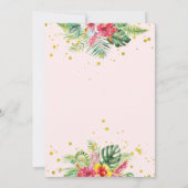 熱帯モダンフローラ観葉卒業パーティー 招待状 (裏面)