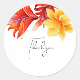 熱帯モダンフローラ ラウンドシール