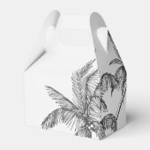 熱帯モダンミニマリストのカスタムウェディング フェイバーボックス (裏面サイド)