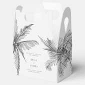 熱帯モダンミニマリストのカスタムウェディング フェイバーボックス (オープン)