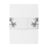 熱帯モダンミニマリストのカスタムウェディング 招待状ベリーバンド (裏面例)