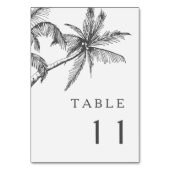 熱帯モダンミニマル結婚リスト テーブルナンバー (裏面)
