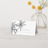 熱帯モダンミニマル結婚リスト プレイスカード (正面)