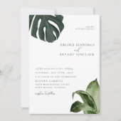 熱帯モダンミニマ結婚リスト 招待状 (正面)