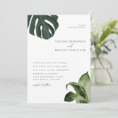 熱帯モダンミニマ結婚リスト 招待状 (スタンド正面)