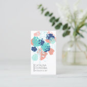 熱帯モダンモンステラの葉パタ芸術的ーンII 名刺 (スタンド正面)