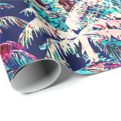 熱帯モダンヤシの木の抽象芸術 ラッピングペーパー (ロールコーナー)