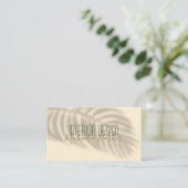 熱帯モダンヤシの葉の影 名刺 (スタンド正面)