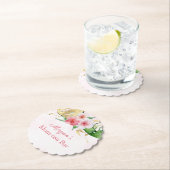 熱帯モダン夏のフローラ赤ちゃんシャワー ペーパーコースター (インサイチュ)