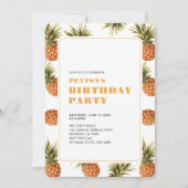 熱帯モダン夏の成人誕生日パーティー 招待状 (正面)