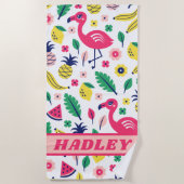 熱帯モダン夏 ビーチタオル (正面)