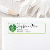 熱帯モダン差出人住所ラベル ラベル (インサイチュ)