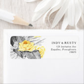 熱帯モダン差出人住所ラベル ラベル (インサイチュ)