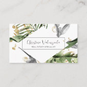 熱帯モダン抽象芸術植物名刺 名刺 (正面)