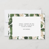 熱帯モダン抽象芸術色彩の鮮やかマトロン 出欠カード (裏面)