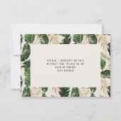 熱帯モダン抽象芸術色彩の鮮やかメイド・オブ・オーナー（花嫁付き添い人） 出欠カード (裏面)