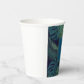 熱帯モダン暗椰子の葉、イチジク葉ジャングル 紙コップ (右)