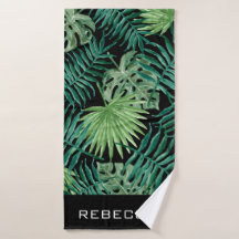 熱帯モダン植物性パーム葉ビーチタオル