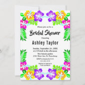熱帯モダン植物性フローラブライダルシャワー 招待状 (正面)