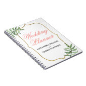 熱帯モダン植物性金ゴールドウェディングプランナー ノートブック (右側)