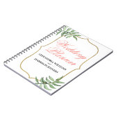 熱帯モダン植物性金ゴールドウェディングプランナー ノートブック (左側)