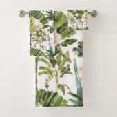 熱帯モダン椰子の木の模様 バスタオルセット (インサイチュ)