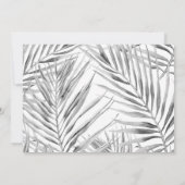 熱帯モダン水平ブライダルシャワー 招待状 (裏面)