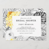 熱帯モダン水平ブライダルシャワー 招待状 (正面/裏面)